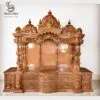 Big Size Mandir for Home in Traditional Style – Handcrafted Teak Wood Temple