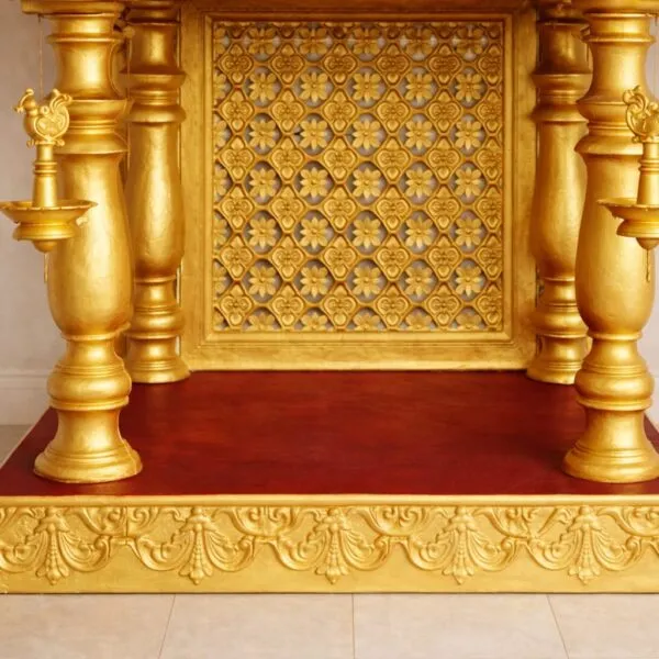 Devghar Mandir for Home in Teak Wood