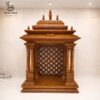 Elegant South Indian Home Wood Temple Design with Gopuram