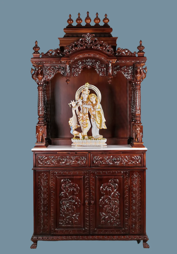 Elegant South Indian Puja Mandapam for Your Home