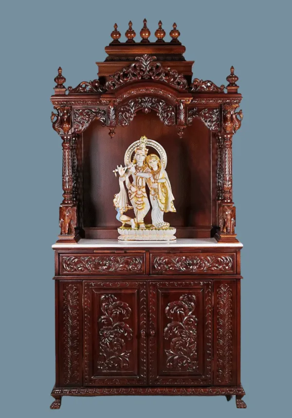 Elegant South Indian Puja Mandapam for Your Home