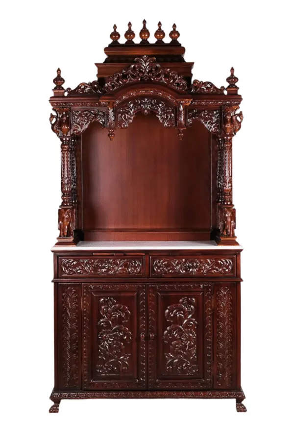 Elegant South Indian Puja Mandapam for Your Home