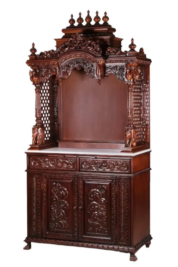 Elegant South Indian Puja Mandapam for Your Home