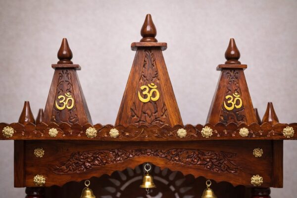 Handcrafted Om Design Small Temple for Home