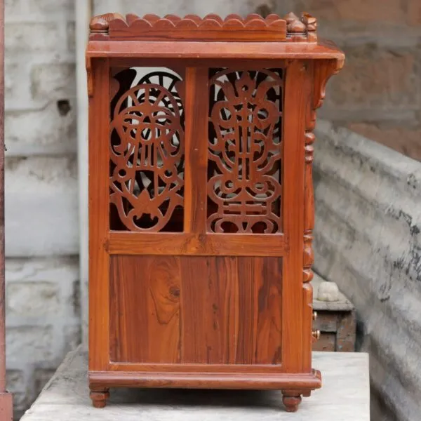 Handcrafted Wooden Chota Mandir for Home By Shalvika Living