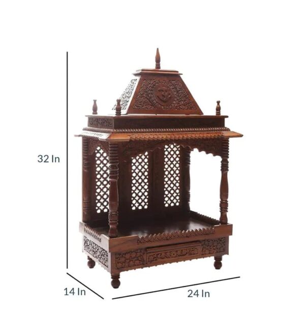 Home Mandir Wooden in Small Size – By Shalvika Living