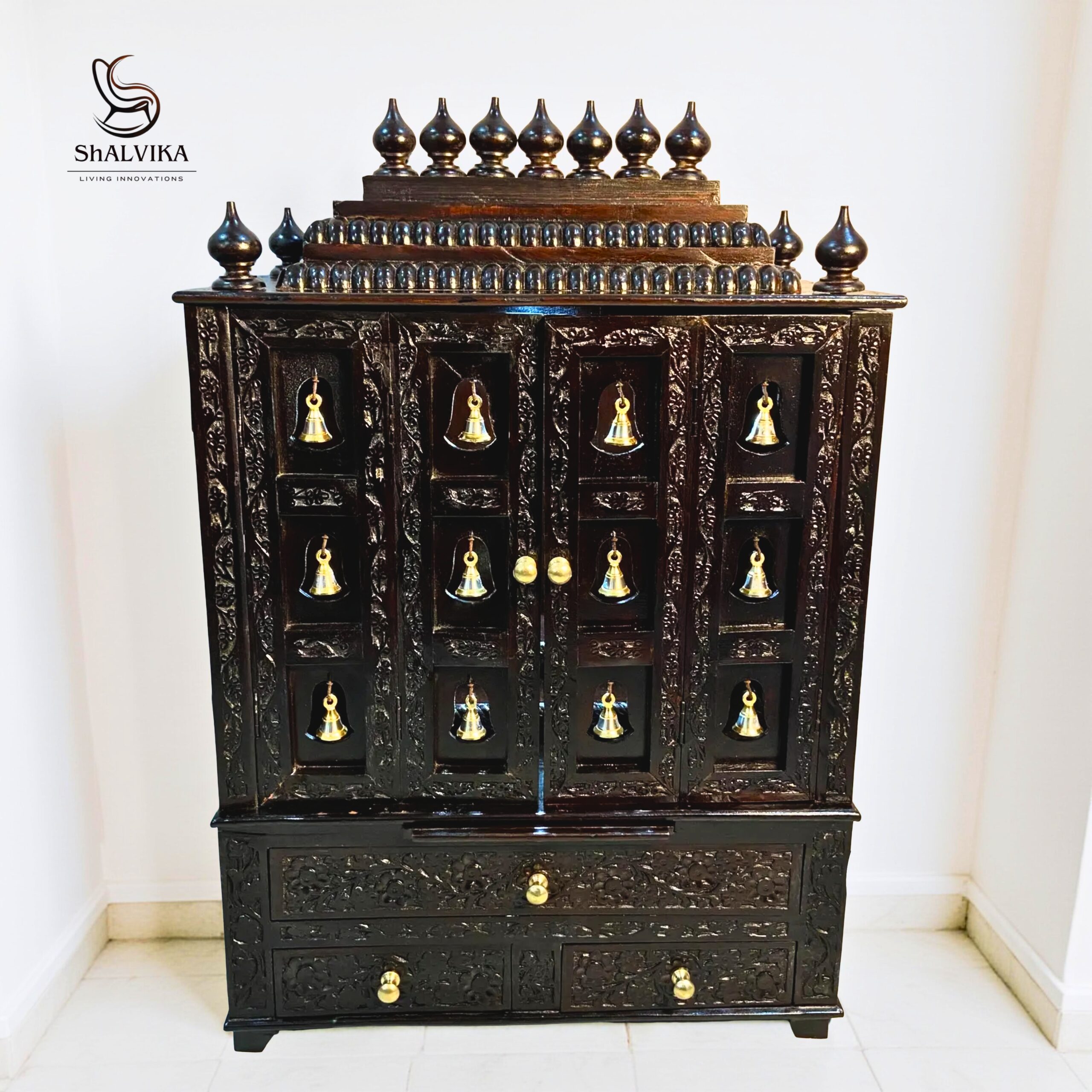 Home Temple For Home with Bells Design