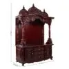 Home Wooden Mandir with Domes Handcrafted Teak Wood Pooja Mandir