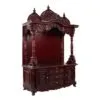 Home Wooden Mandir with Domes Handcrafted Teak Wood Pooja Mandir