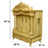 Home Wooden Temple Design with Door in Teak Wood