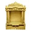 Home Wooden Temple Design with Door in Teak Wood