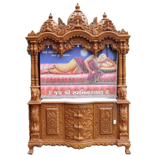 Large Wooden Temple for Home By Shalvika Living