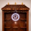Om Design Pooja Mandir in Tamil Style – Premium Teak Wood