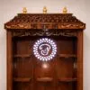Om Design Pooja Mandir in Tamil Style – Premium Teak Wood