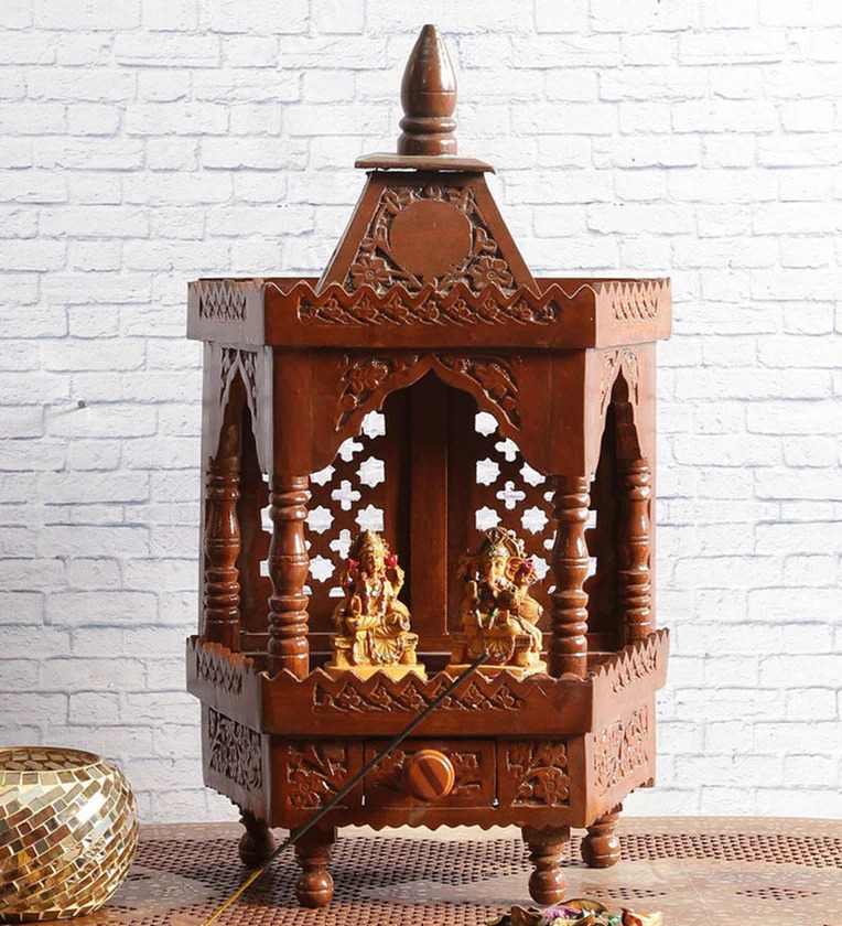 Small Temple For Home in Wood – By Shalvika Living