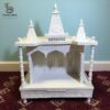 Small Temple for Home in White with Drawar