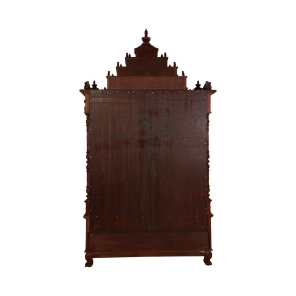 Teak Wood Mandir Home with Bells Door Design