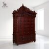 Teak Wood Mandir Home with Bells Door Design