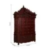 Teak Wood Mandir Home with Bells Door Design