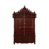 Teak Wood Mandir Home with Bells Door Design