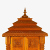 Teak Wood Mandir with Door in Traditional Style