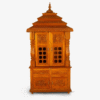 Teak Wood Mandir with Door in Traditional Style