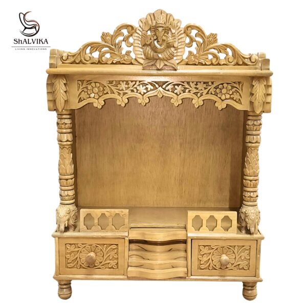 Traditional Pooja Mandir Design for Home – by Shalvika Living