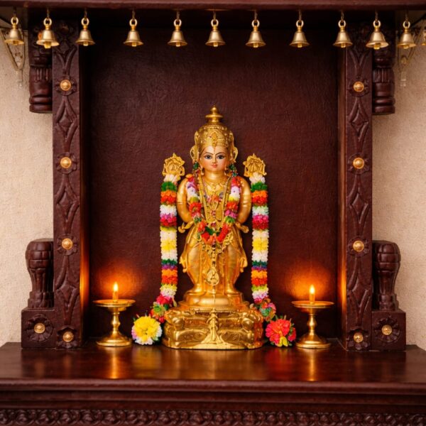 Traditional Wall Hanging Mandir Design