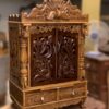 Wood Mandir with Door By Shalvika Living