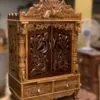 Wood Mandir with Door By Shalvika Living