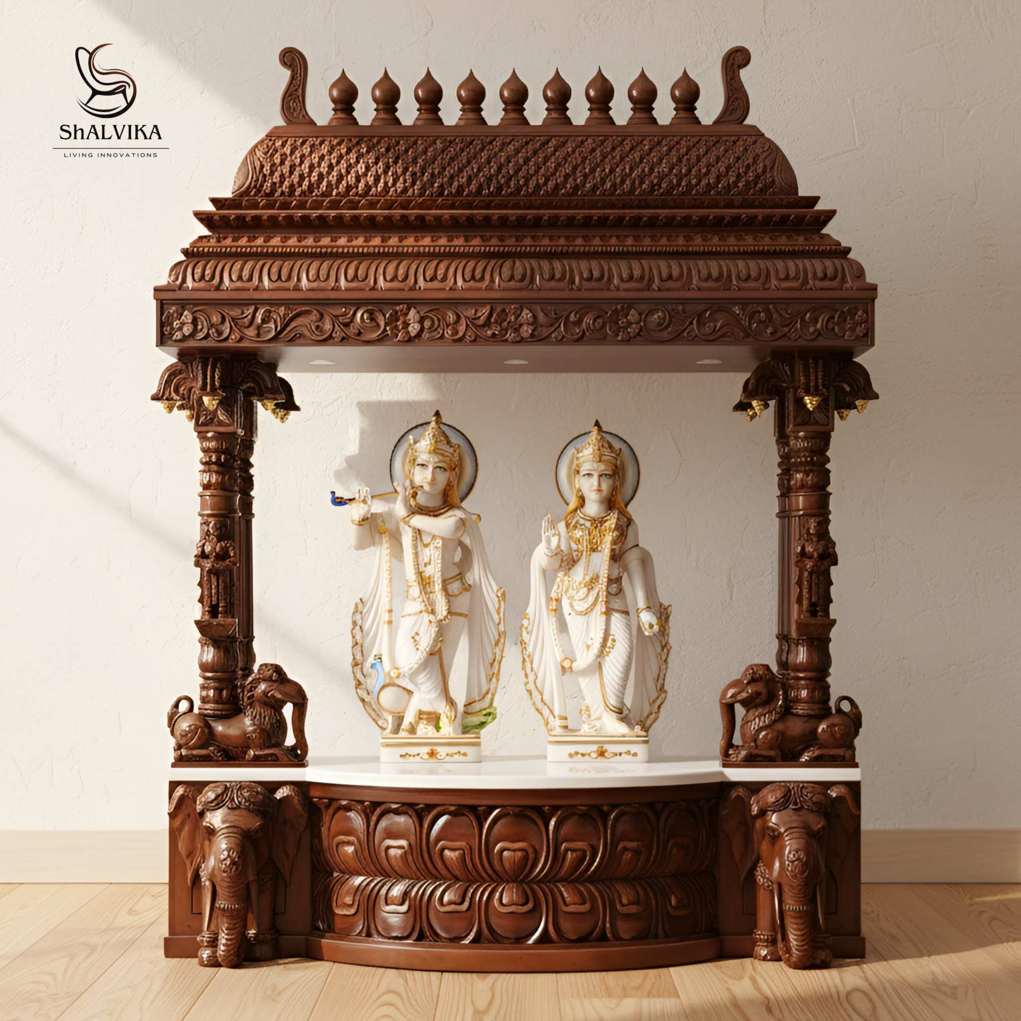 Wooden Gopuram Temple South Indian Style