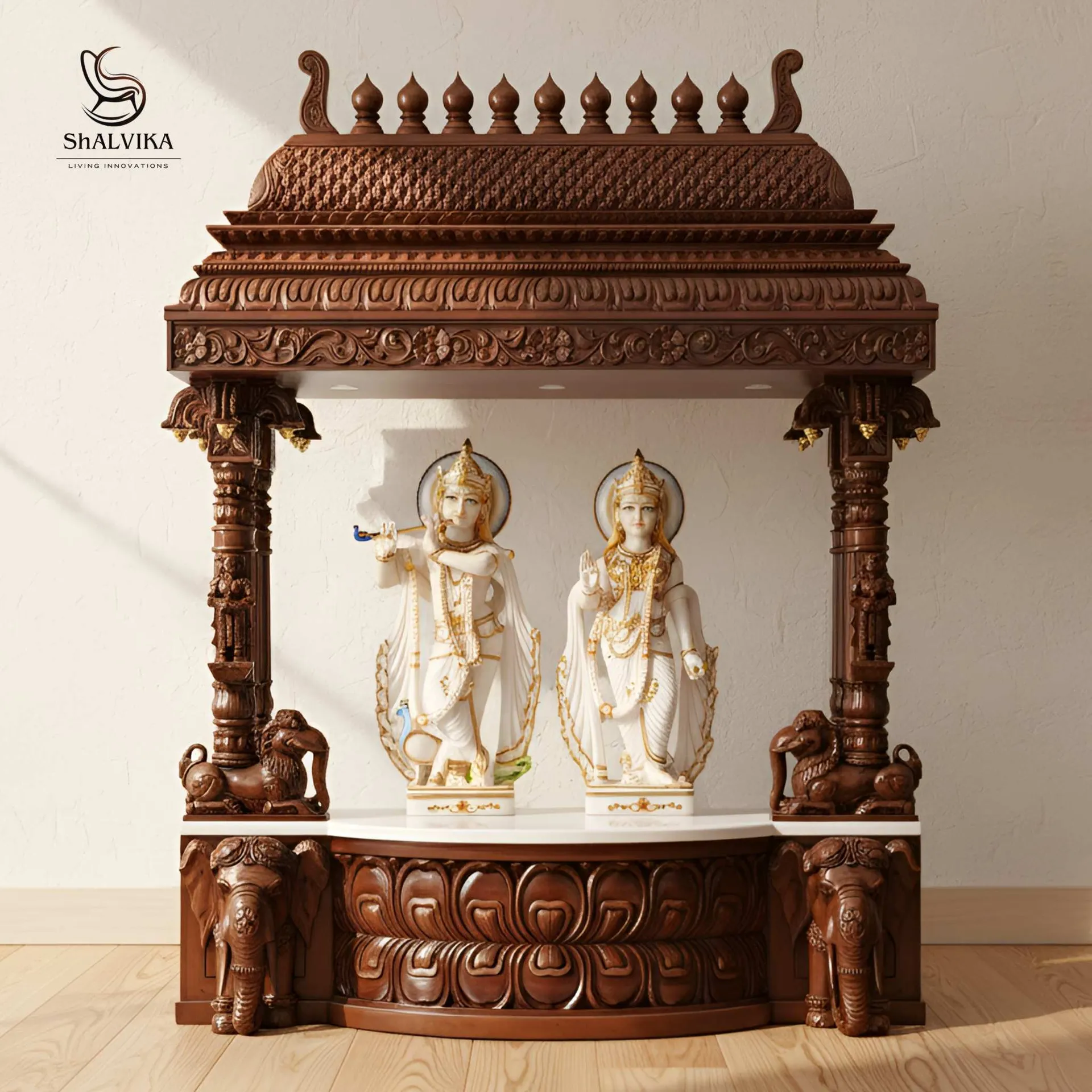 Wooden Gopuram Temple South Indian Style