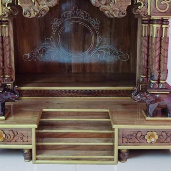 Wooden Handcrafted Designer Temple By Shalvika Living Innovations