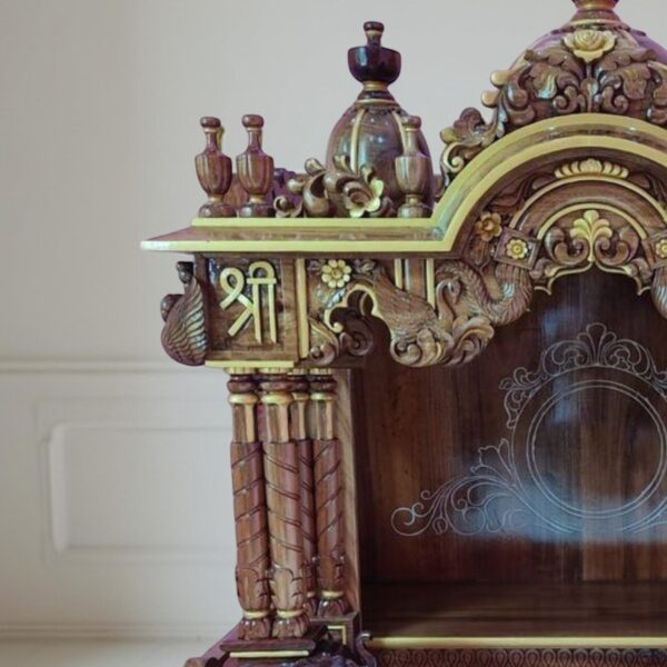 Wooden Handcrafted Designer Temple By Shalvika Living Innovations