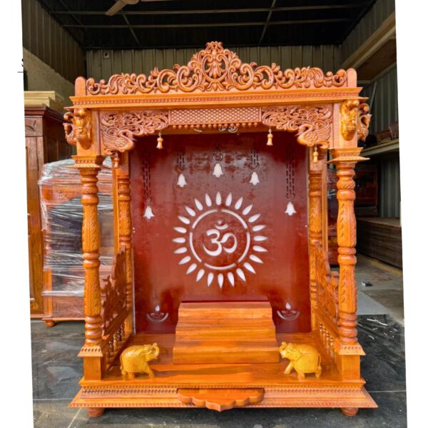 Wooden Handcrafted Designer Temple by Shalvika Living