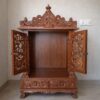 Wooden Home Puja Mandir Design with Door