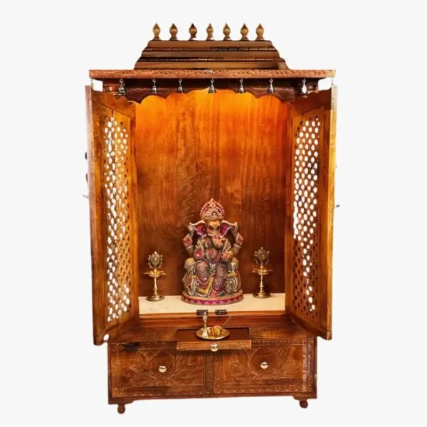 Wooden Home Temple in South Indian Designer Mandir