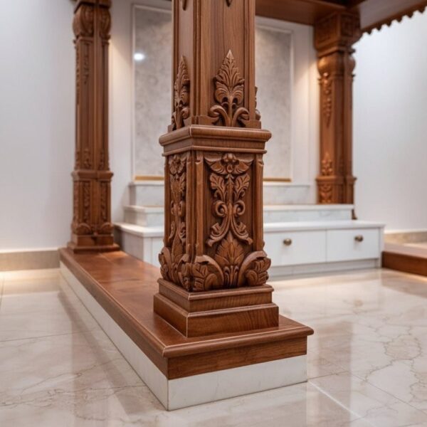 Wooden Mandir Design for Home Big Size By Shalvika Living