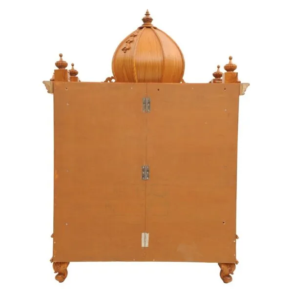 Wooden Pooja Mandir Design – Handcrafted Teak Finish Temple by Shalvika Living