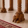 Wooden Pooja Mandir with Gopuram for South Indian Home