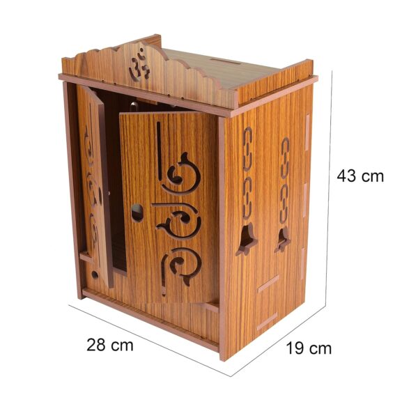 Wooden Small Temple with Door for Home