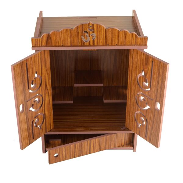 Wooden Small Temple with Door for Home