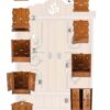 Wooden Small Temple with Door for Home