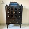 Wooden Temple Design For Home with Bells Door