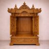 Wooden Temple for Home Design with Door By Shalvika Living Innovations