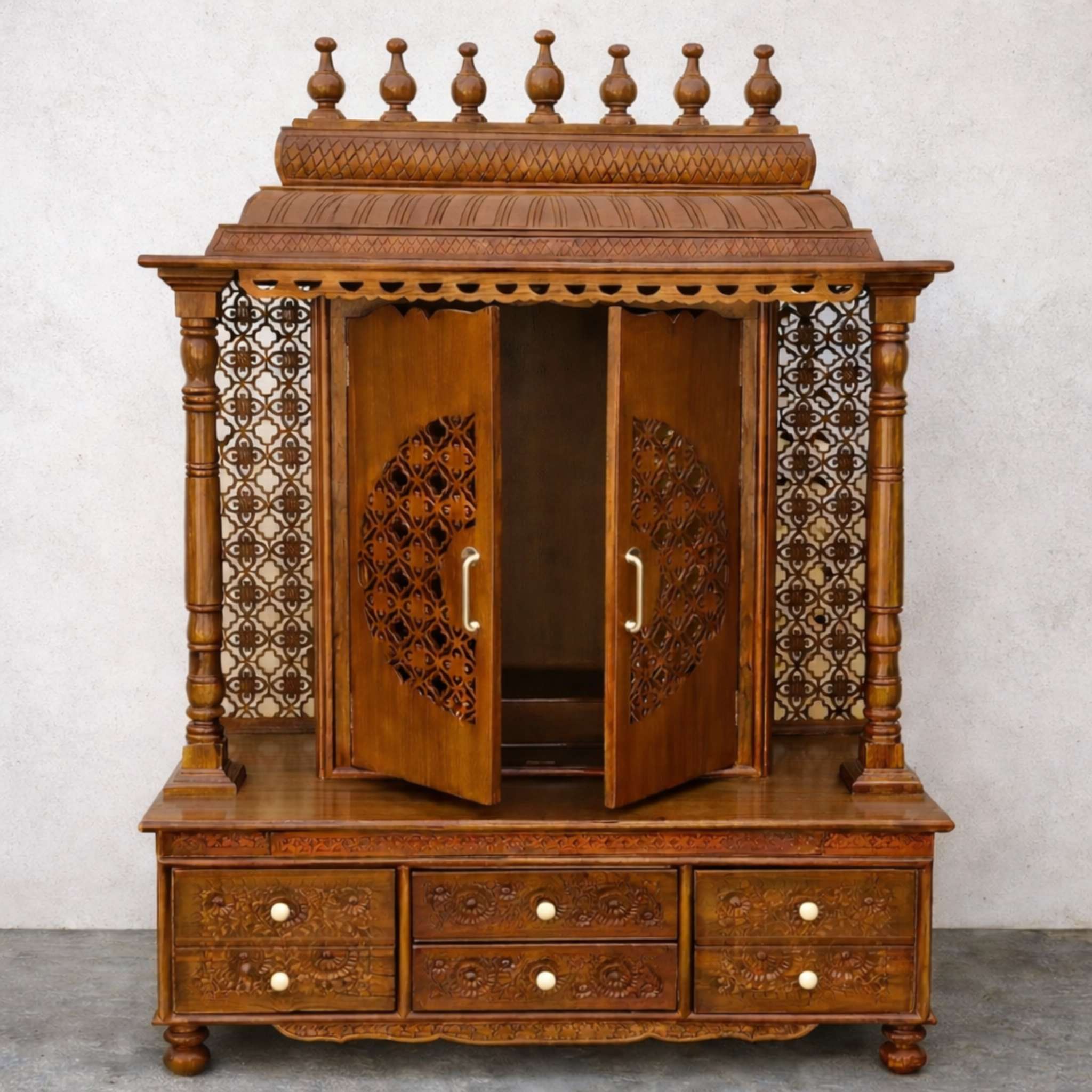 Wooden Venkateshwar Temple for Home