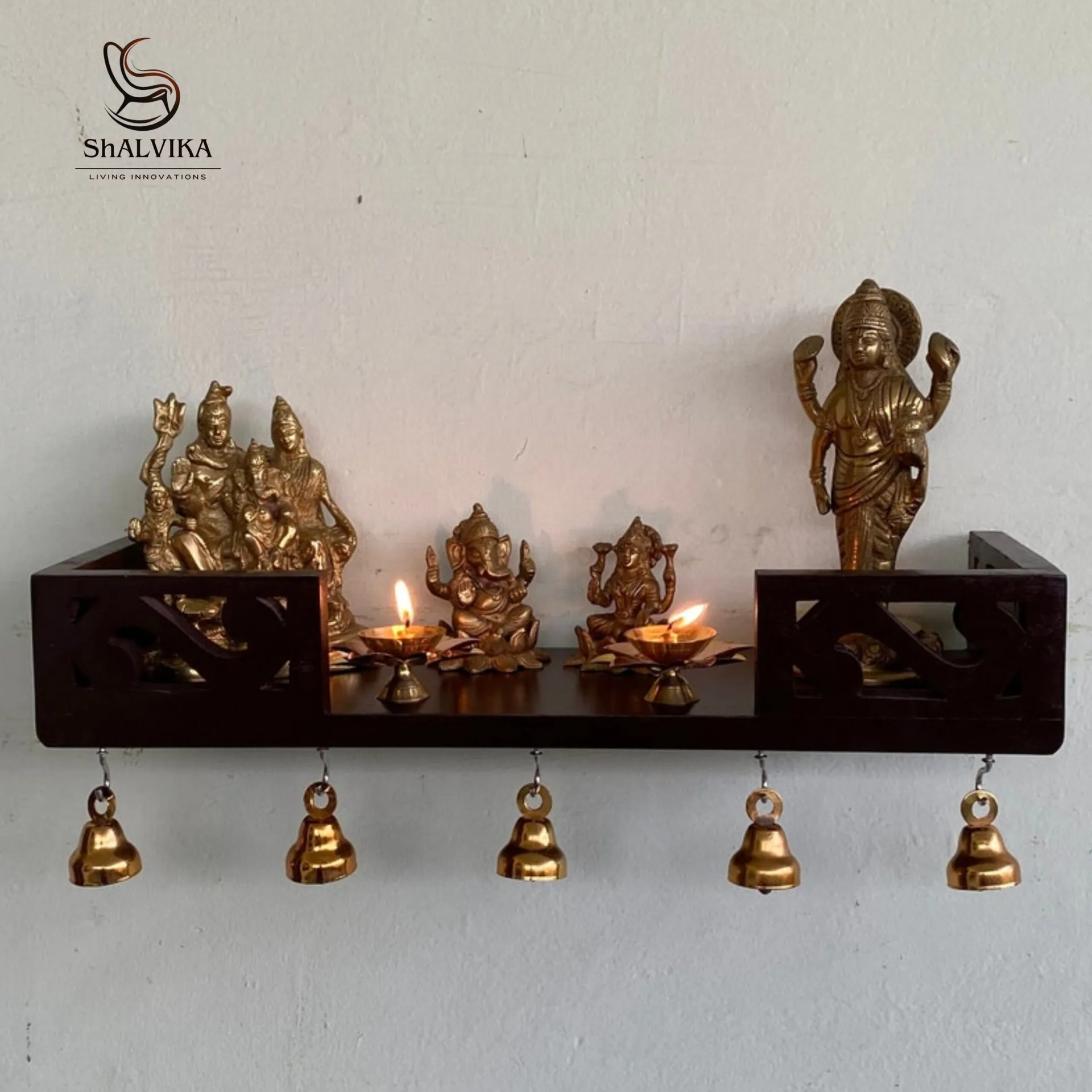 Wooden Wall Pooja Mandir for Home – By Shalvika Living Innovations